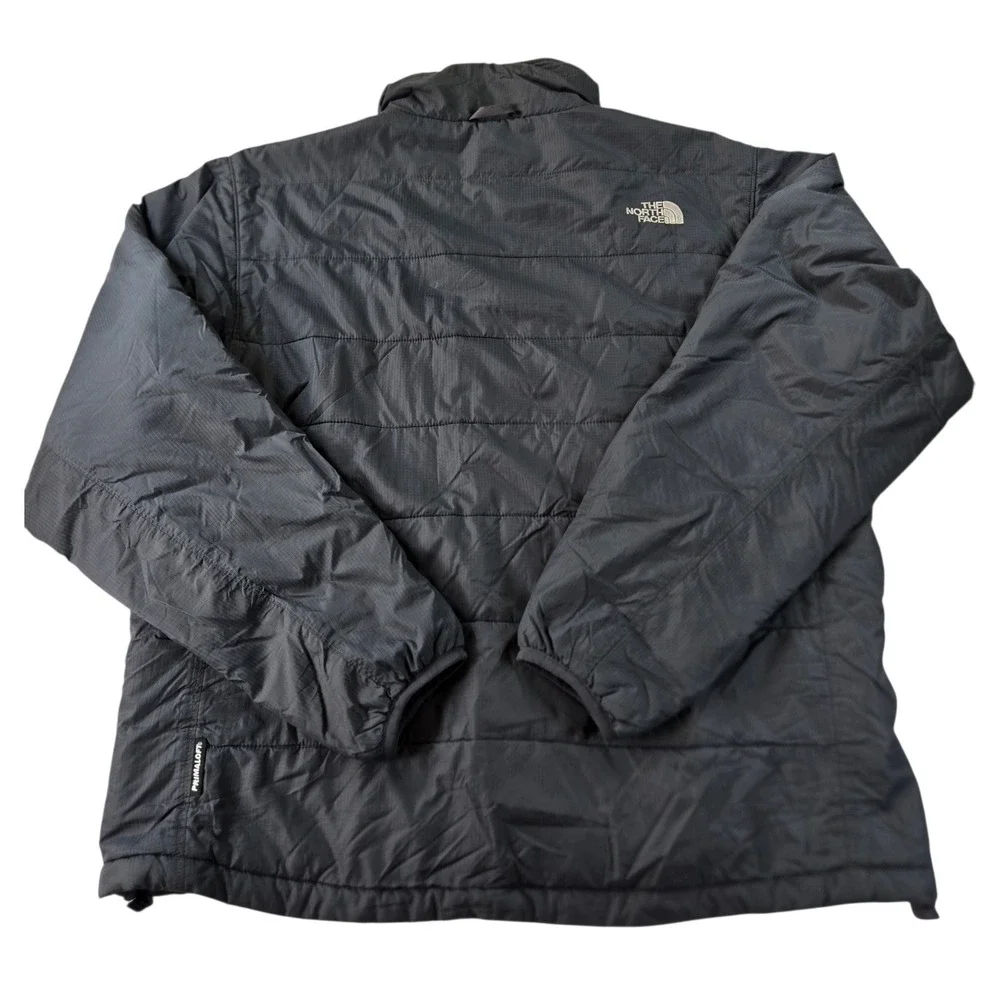 The North Face Mens Large Vintage PrimaLoft Insulated Ripstop Jacket Grey Light